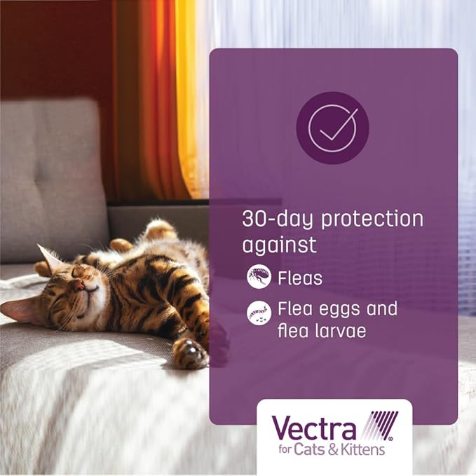 Vectra for Cats & Kittens Flea Treatment & Prevention for Small Cats (2-9 lbs.) 6-Month Supply