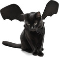 Batwing Cat Costume with Leash Hook - Soft Felt Kitten Costume, Adjustable Cat Puppy Clothes for Cosplay Party Walks (M)