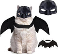 Halloween Cats Costumes Wings & Mask - Kittens Only Cat Bat Masks Small Pet Costume Decoration Clothes Accessories, Pets Harness Supplies Cute Outfit Apparel, Black Funny Cosplay Outfits for Party