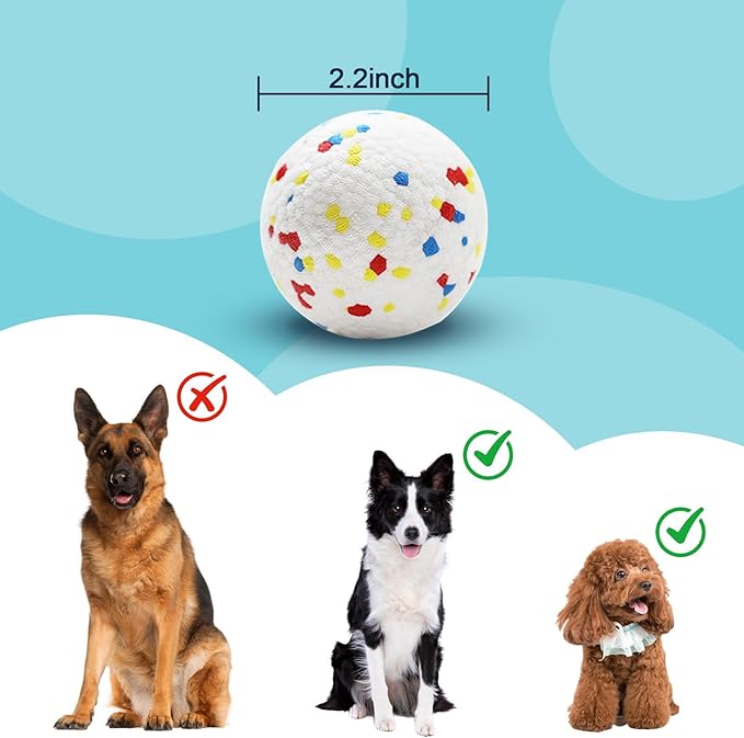 6-Pack Dog Toy Balls, 2.3-Inch ETPU Material, Replacement Balls for Automatic Ball Launcher Machine, Perfect for Small & Medium Dogs, Perfect for 2.3-Inch Automatic Thrower