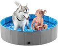 Jasonwell Foldable Dog Pet Bath Pool Collapsible Dog Pet Pool Bathing Tub Kiddie Pool Doggie Wading Pool for Puppy Small Medium Large Dogs Cats and Kids 48" Grey
