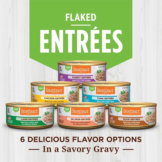 Instinct Flaked Entrée Wet Canned Cat Food - Duck, 5.5 Ounce (Pack of 12)