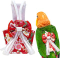 Bird Diaper Cockatiel Clothes Flight Suite, Reusable Parrot Nappy with Waterproof Inner Layer, Cute Pigeon Pants Urine Wet Suit Costume for Conure Macaw (Red,2M)