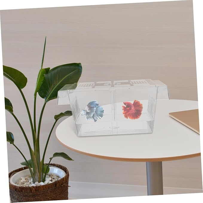 BESPORTBLE 2pcs Aquarium Fish Breeding Box with Divider for Hatching Isolation for and Fish Easy to Install and Durable