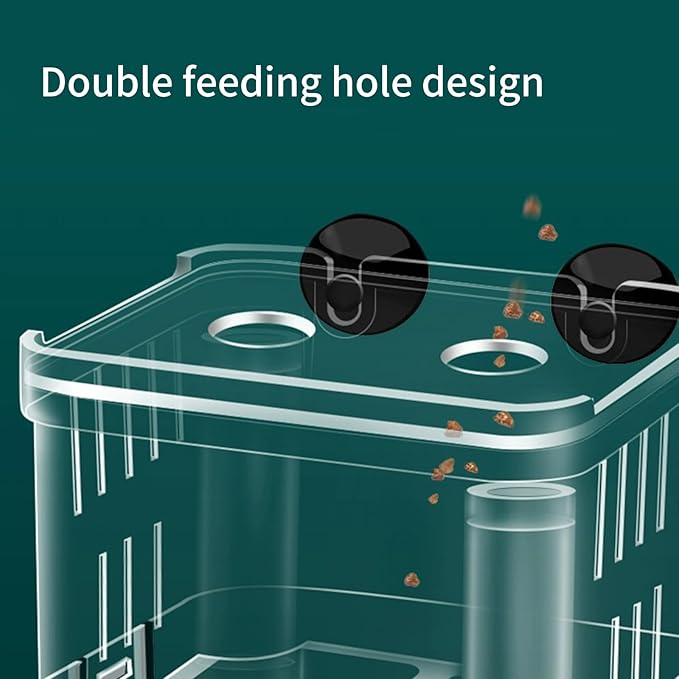 Hanging Breeding Tanks for Aquarium Small Fish Isolation Box Hatchery for Clear Spawning Aquarium Breeding Box with Detachable Wall