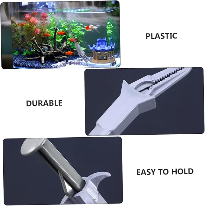 FRCOLOR 4pcs Water Plant Tweezers for Aquarium Cleaning Waterweed Planting Clips for Feeding Fish and Maintaining Aquatic Plants