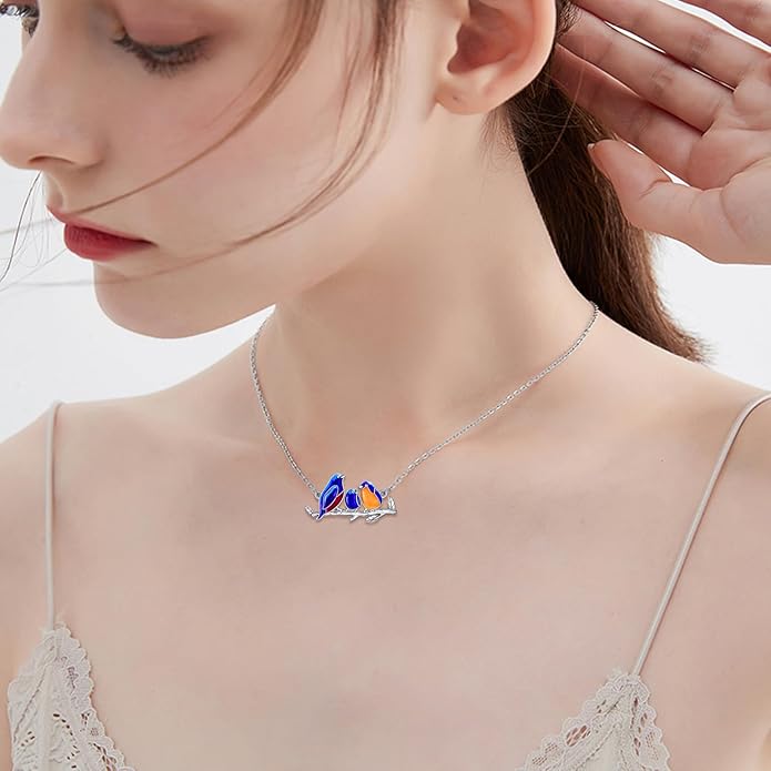 KZX Cat/Dog/Phoenix/Eagle/Whale/Shark/Puffin/Starfish/Chicken/Butterfly/Owl/Bee/Frog/Seahorse Necklace Sterling Silver Animal Pendant Jewelry Gift for Women