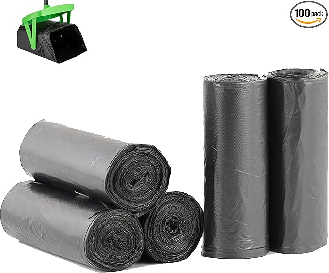 Dog Poop Bag, 100 Count Dog Waste Bags Sized 19.7X17.7" for FUSBUNTY Pooper Scooper Swivel Bin & Rake Set