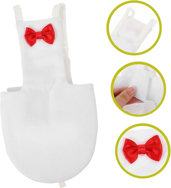 Yardwe Bird Diaper for Birds Breathable Parrot Clothing Accessory for Outdoor Activities Fits Parakeets Cockatiels and Pigeons White