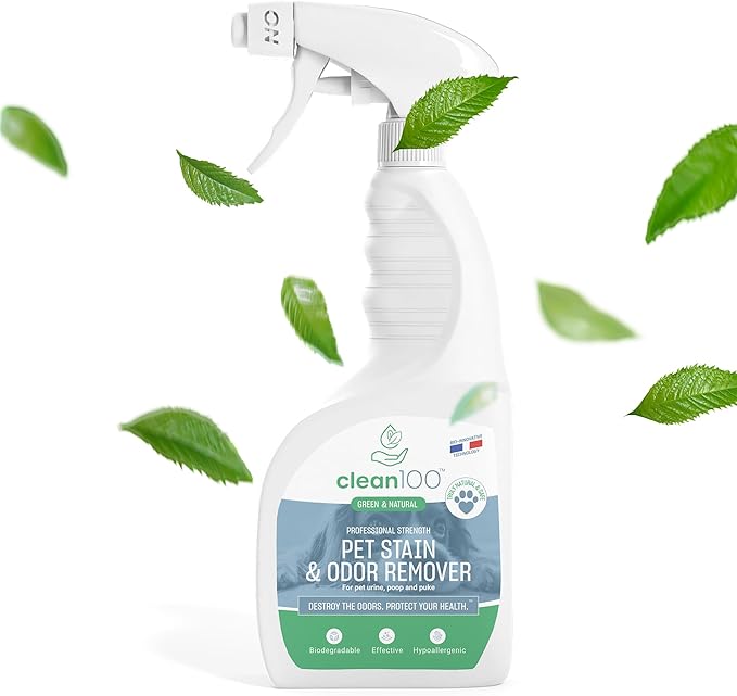Dog Bed Deodorizer Spray Cleaner - Pet Urine Odor Remover & Stain Eliminator | 100% Natural No Enzymes Pet Stain, Dog Urine, Cat Urine Carpet Cleaner | Poop Smell & Pee Odor Eliminator