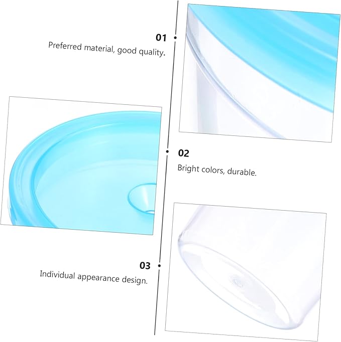 Mini Turtle Tank and Betta Fish Feeding Box Transparent Insect Cup for Reptiles Crested Gecko Food Container Ideal for Jellyfish and Small