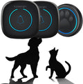 Soft Ring Blk Dog Bells to Go Outside - Wireless Dog Door Bell with 1000ft Range, 60 Melodies, LED, Waterproof Potty Training Bell for Dogs - Dog Door Bells for Potty Training(2 Receivers & 1 Bell)