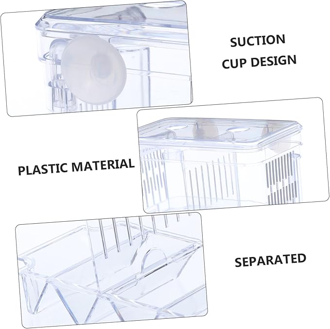 GANAZONO Breeding Tank Isolation Box Transparent Aquarium Fish Hatchery for Fry Separation and Observation Dual Chamber Design Construction