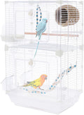 24.8 inch Flight Bird Cage Portable Bird Carrier Travel Bird Cage for Conure Sun Parakeet Green Cheek Conure Lovebird Budgie Finch Canary Travel Birdcage with Handle and Perches