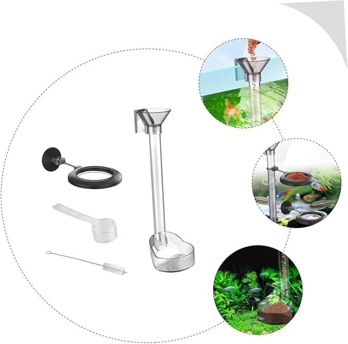 Multifunctional Fish Tank Feeder Tube Aquarium Feeder for Shrimp and Fish Feeding Aquarium Accessory Kit with Feeding Ring