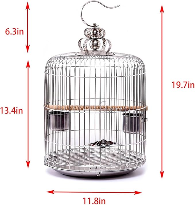 Aimery Bird Cage，Stainless Steel Birdcage，Small Bird cage，Bird Cages for Parrots，Travel Bird Cage，Bird Travel cage (Size : V30G)