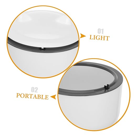 1Set Enclosed Cat Litter Container with Lid Large Capacity Odor Sealing Plastic Waste Bin Multi Use Garbage Bin for Cats Includes Trash Bags Modern Design for Home Decor