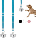 SVD.PET (2-Pack Puppy Bell Doorbells, Dog Bells for Potty Training, Attach to doorknob or Anywhere Near The Door, Length and Height Adjustable (Blue)