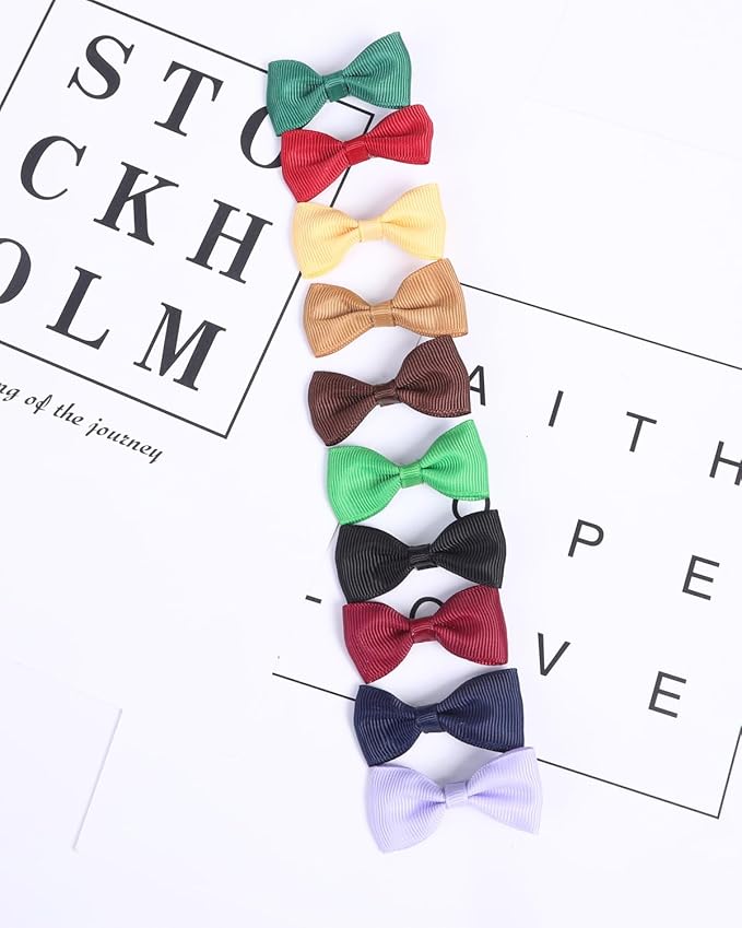 60PCS 2Inch Puppy Dog Bows with Clips,Small Handmade Hair Accessories Bow Pet Puppy for Doggies Cat Kitten Rabbit Grooming Accessories (BlueStyle A-60pcs)