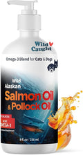 Wild Alaskan Omega 3 Salmon Oil for Dogs - Fish Oil for Dogs Natural Liquid - Must-Have Cat & Dog Essentials for Health - Cat and Dog Supplies Supports Skin & Coat - 8 Fl. Oz