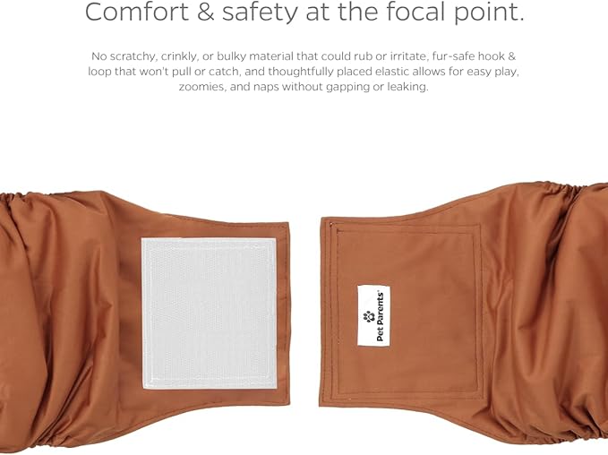 Pet Parents® Washable Belly Bands for Male Dogs (3pack) + Extendrs® of Durable Dog Diapers Male, Premium Male Dog Diapers & Dog Wraps (X-Large, Natural)