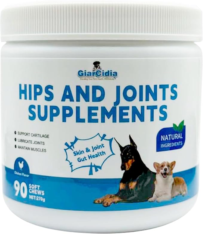 Dog Hip and Joint Supplement Soft Chews – Supports Mobility, Flexibility & Cartilage Health – Helps Relieve Joint Stiffness & Arthritis – Daily Joint Support for Dogs of All Breeds