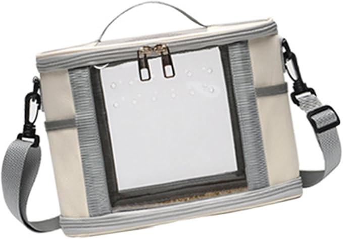 Portable Bird Carrier for Small Pets and Birds, Beige L