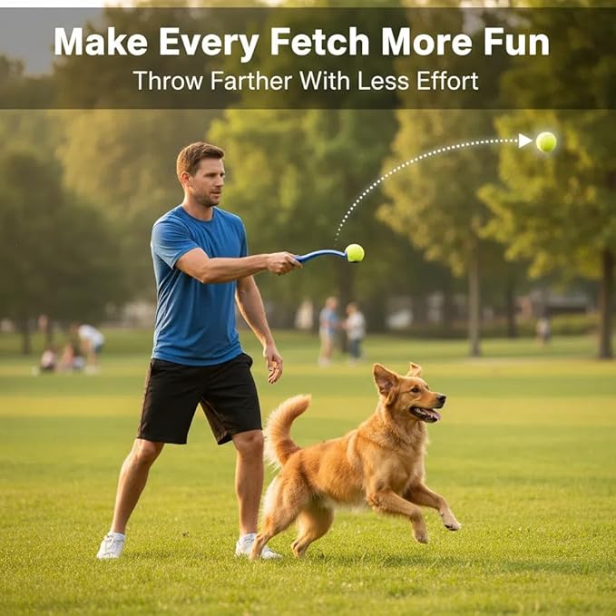 Dog Ball Thrower Launcher, Tennis Ball Launcher, Dog Ball Thrower Launcher and 2 Balls