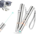 TBTeek Cat Toy, Green Light, with Metal Case, Rechargeable, 7 Patterns, Interactive Kitten Pet Dog Chase Light Toy for Fun Playing Exercise (2 Pieces)