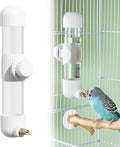 AOTU 7.4 Fl Oz Bird Water Dispenser Automatic No Mess Bird Water Feeder Parakeet Water Dispenser, Clear Cage Water Drinker for Conure Cockatiels African Grey Amazon Parrot Lovebirds & Canary