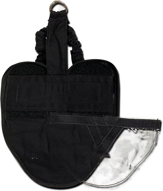 Hen Holster Wrap-Around Bird Diaper & Harness for Hens, Roosters, Ducks, Geese - with Removable Vinyl Liner, Adjustable Fit for Outdoor Adventures & Indoor Use - Easy to wear - Large, Black
