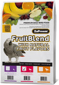 ZuPreem FruitBlend Flavor Pellets Bird Food for Parrots and Conures, 35 lb - Daily Blend Made in USA for Caiques, African Greys, Senegals, Amazons, Eclectus, Small Cockatoos