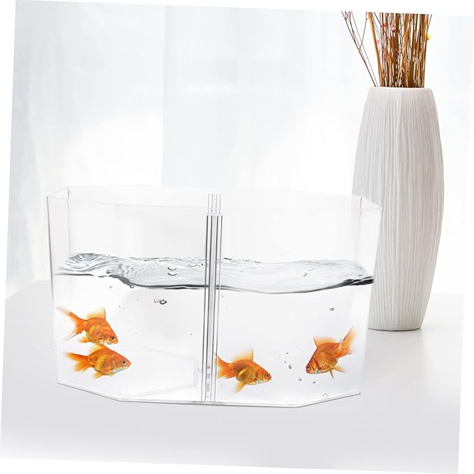 Box Transparent Fish Breeding Tank Clear Incubation Box with Dual Compartments for Isolation and Observation Safe Material Easy to Clean for Goldfish Care