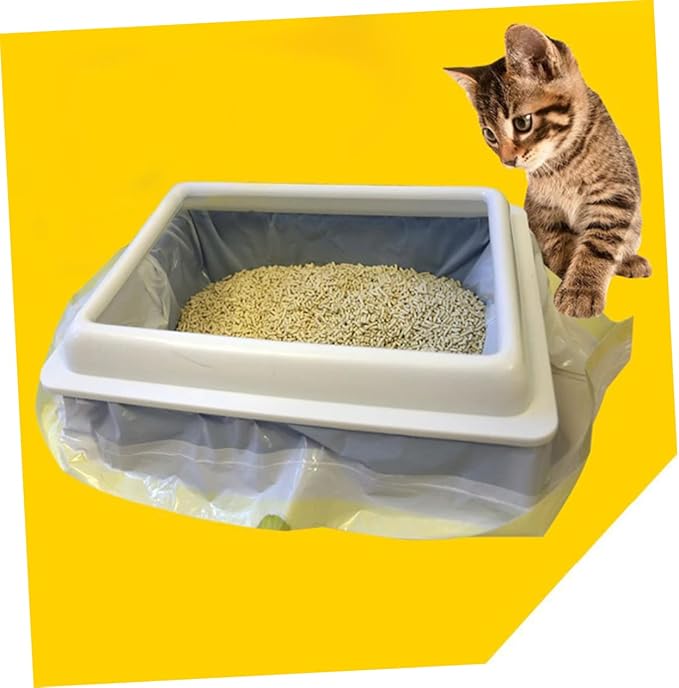 BESPORTBLE 7pcs Adjustable Cat Litter Bags Pet Supplies for Easy Cleanup Drawstring Design for Convenient Travel and Waste Disposal