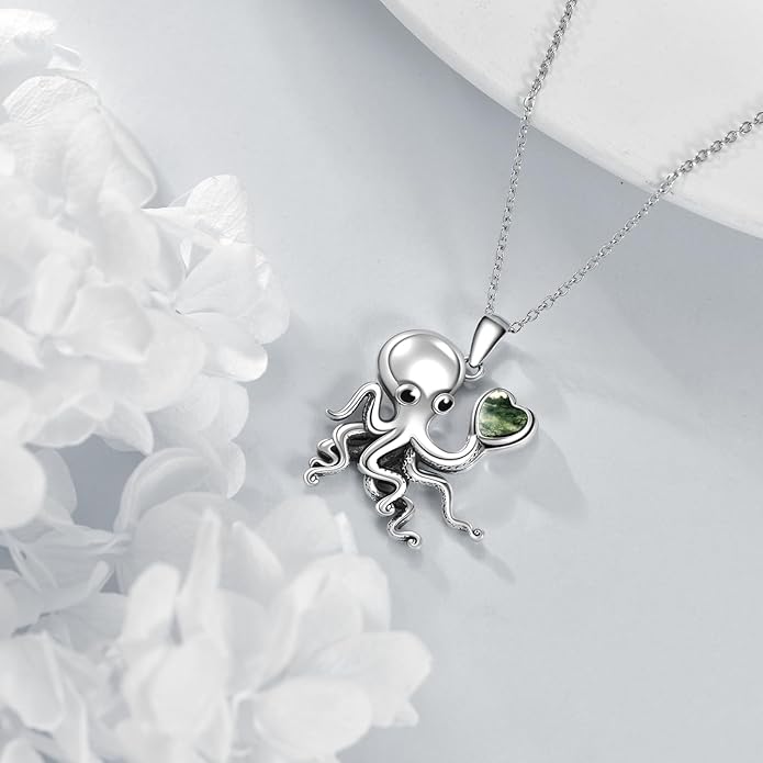 KZX Cat/Dog/Phoenix/Eagle/Whale/Shark/Puffin/Starfish/Chicken/Butterfly/Owl/Bee/Frog/Seahorse Necklace Sterling Silver Animal Pendant Jewelry Gift for Women