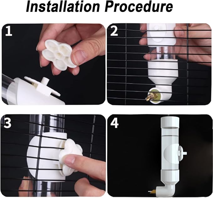 Bird Drinker Waterer Parakeet Water Dispenser for Cage Bird Drinking Water Bottle Parrot Automatic Drinking Device for Budgie Cockatiel Lovebirds Canary Finch (10.5oz/300ml)
