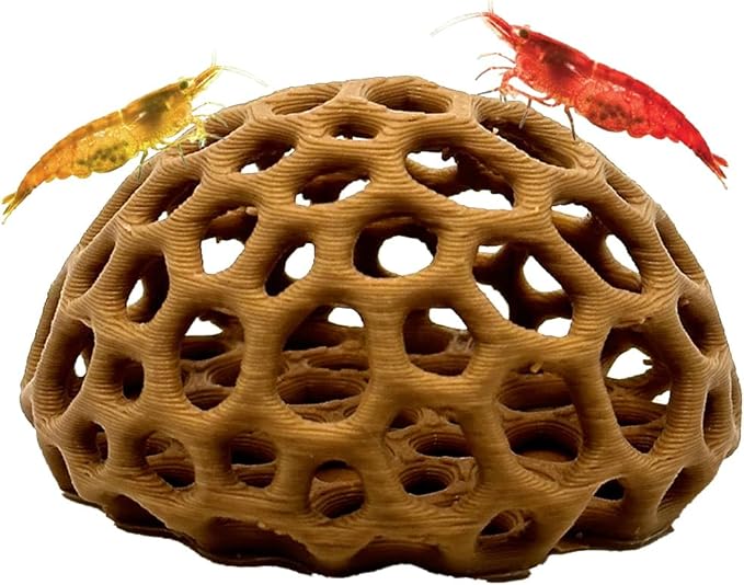 Shrimp Dome Hide - Aquarium Cherry Shrimp Hide - CTWPets Cherry Shimpe Hide (Light Brown)