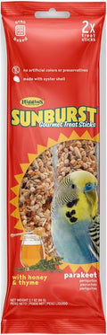 Higgins Sunburst Gourmet Avian Treat Stick for Parakeets. Honey & Thyme 2pk. 2.1oz