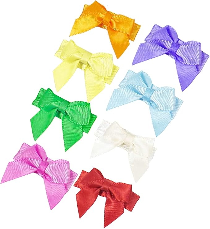 Cute Puppy Supplies Dog Accessories for Large and Medium Dogs - Hair Bows and Pet Grooming Products - 8ct Small Dog Bows Girl Hair Clips (1 inch)