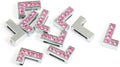 10 Pcs Dog Cat Pets Collar Charm Pink Rhinestone Slide Letter L for 8mm Strap (id: 3bc 7f2 70f 093 d36
