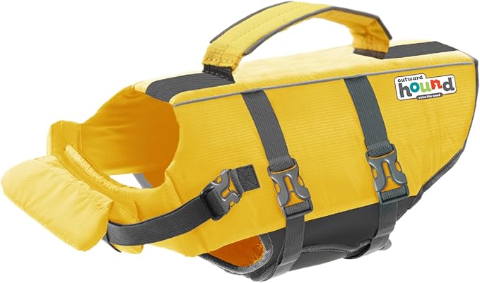 Outward Hound Granby Splash Yellow Dog Life Jacket, Small