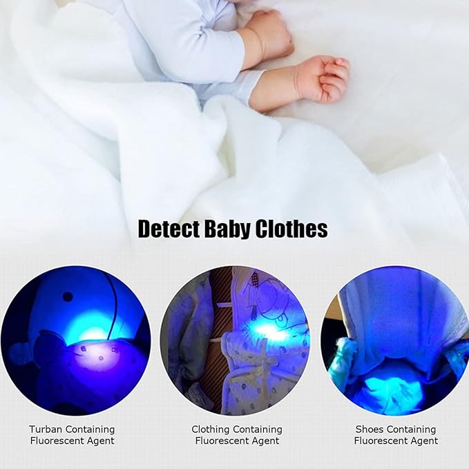 Black Light UV Lamp, 365nm High Brightness LED Mini UV Flashlight, Powerful Compact UV Flashlight, Pet Urine Detection Lamp for Dog/Cat Urine Detection/Resin Curing/Scorpion
