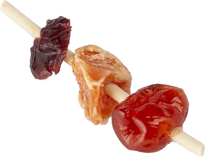 Wild Harvest Fruit Kabobs for All Birds, 6 Count, Made with Real Carrot, Cherry and Cranberry with Edible Skewer, 0.52 Ounce (Pack of 6)
