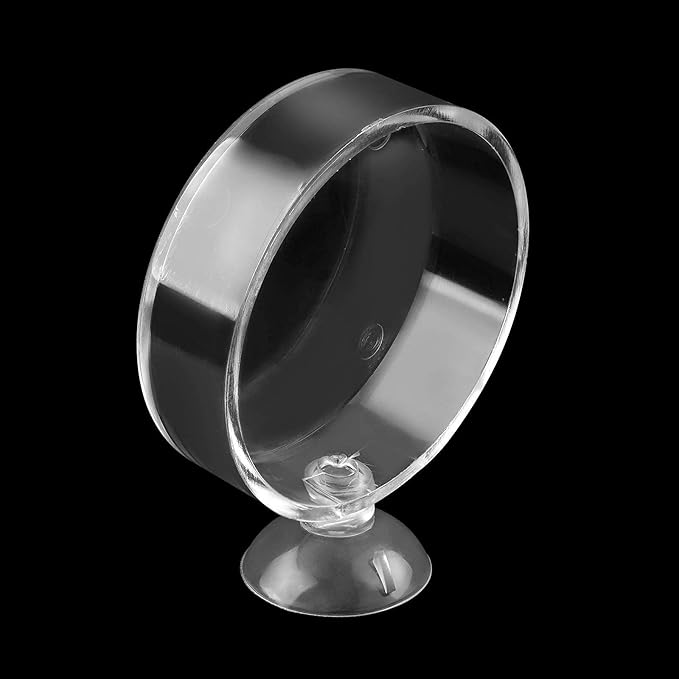 Aquarium Shrimp Feeder Dish Round Fish Tank Feeder Bowls Clear Aquarium Feeding Cup with Suction Cup