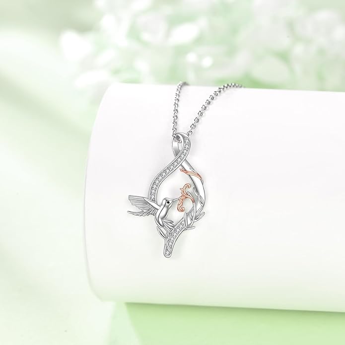 KZX Cat/Dog/Phoenix/Eagle/Whale/Shark/Puffin/Starfish/Chicken/Butterfly/Owl/Bee/Frog/Seahorse Necklace Sterling Silver Animal Pendant Jewelry Gift for Women