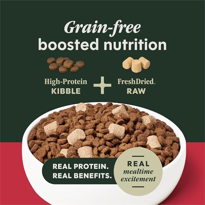 Instinct RawBoost Small Breed, Natural Dry Dog Food with Freeze-Dried Pieces, High Protein, Grain-Free Recipe - Real Beef, 3.5 lb. Bag