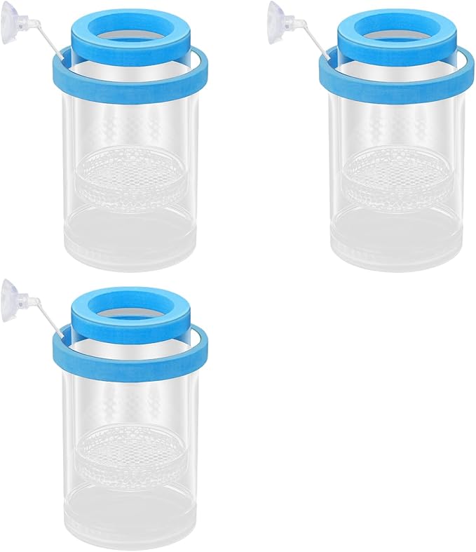 Aquariums Breeding Box Hatchery Shelter House for Guppy Bettafish Clownfishs with Divider Design Floating House 3PCS Bettafish Nursery Tanks