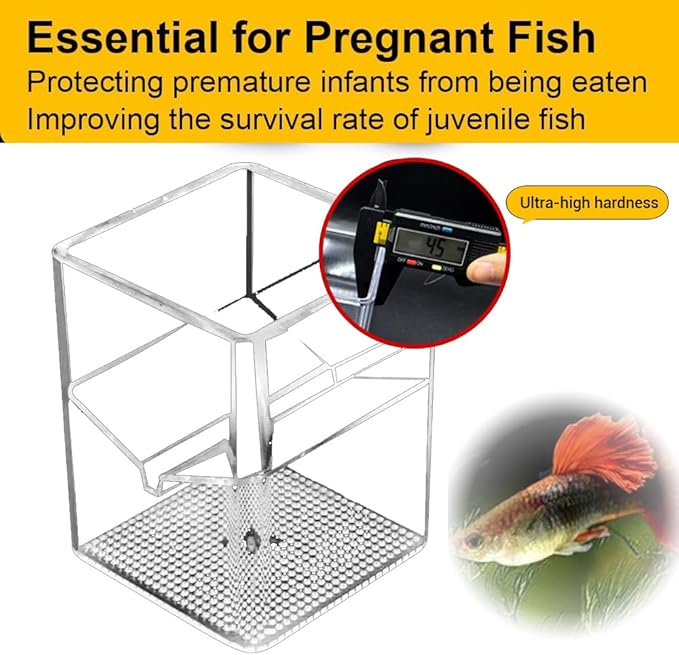 Breeder Box for Fish Tank,Isolation Breeding Box with Layered Design,Floating Fish Breeder Box for Aquarium,Adsorption and Suspension,Blue