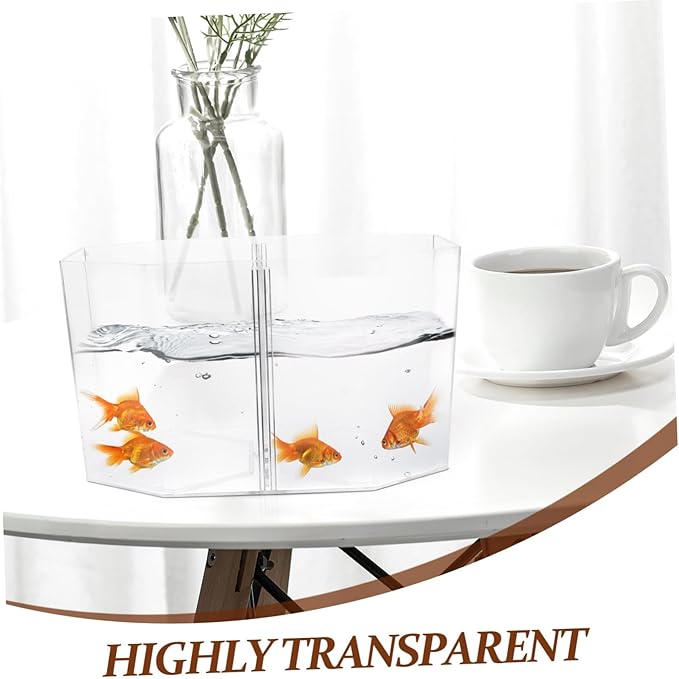 Box Transparent Fish Breeding Tank Clear Incubation Box with Dual Compartments for Isolation and Observation Safe Material Easy to Clean for Goldfish Care