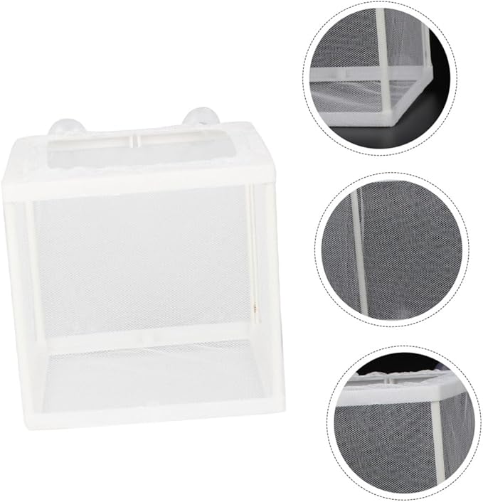 Happyyami Tropical Fish Breeding Tank Fish Isolation Box Small Fishing Net Sturdy Material Color